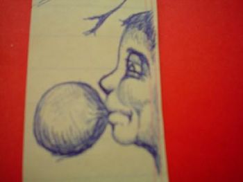 BUBBLE BLOWER, pen and ink by Olin Smith.

