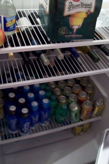 Studio fridge before we got a hold of it
