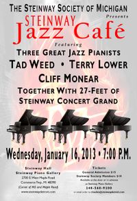 3 Pianos Concert-Cliff Monear, Tad Weed & Terry Lower