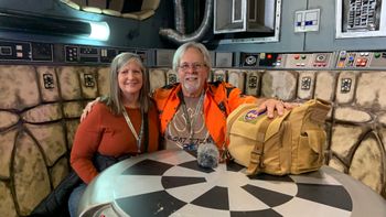 Monica and PCD began Star Wars Celebration London (2023) with a visit to the lounge in the Millennium Falcon, courtesy the Belgian Prop Crew.
