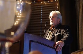 At Austin's prestigious Headliners Club, PCD speaks before The Explorers Club Texas Chapter. Photo: Nancy McGee
