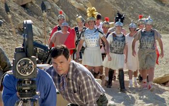 The coolest Centurion in town, PCD (right) sported red high-tops in a scene in Kelly Greene's "Attack of the Bat Monster."
