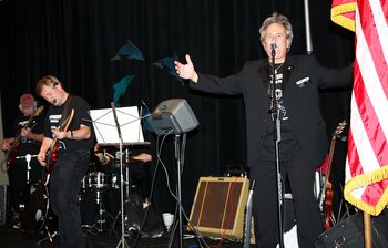 PCD is lead vocalist, and often the drummer for "The Wetsuits," the world's first and only rock band solely comprising professional underwater camera people. Photo: Monica Gephart
