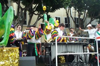 Having a blast in the parade 2002
