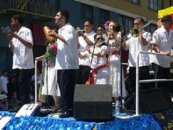 On the float in the Carnaval parade, 2006
