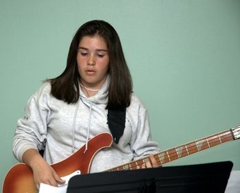 Eliana at rehearsal

