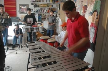 Kyle Athayde rehearsing at the Cressman Studio 2005
