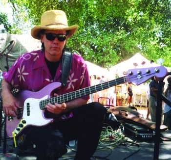 Sam with his Fender Jazz Bass
