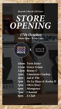 OKA live set @ [QUIVR x Echo & Bounce] Record Store Opening