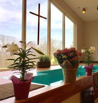 Marilynn Seits plays for Sunday Services at First Christian Church of Asheville in Candler, NC