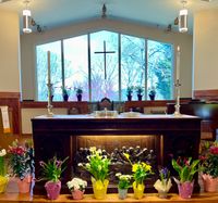 Marilynn Seits plays for Sunday services at First Christian Church Asheville.