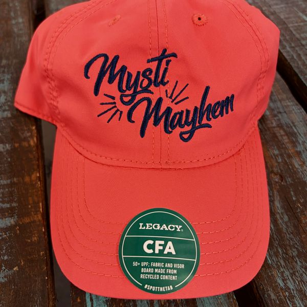 Unisex OSFM adjustable Autographed Mysti Mayhem Hat Neon Orange