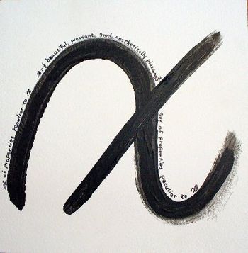 "The Set of Properties Peculiar to X", acrylic on canvas, Billy X. Curmano
