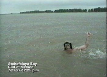Artist Swims into the Gulf - Photo: Mary Coughlan
