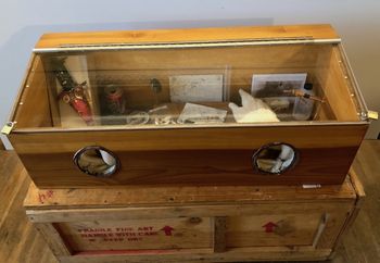 "Containment Case" with objects from the Swim preparing for travel, 2018
