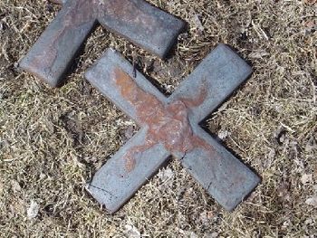 "Cast Iron X" (Detail), 10" X 10", Billy X. Curmano, 2002
