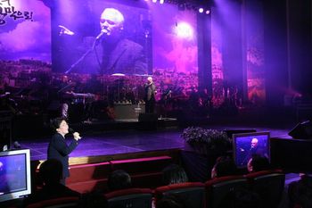 During worship, Paul had a prophetic word to declare and Pastor Kim interpreted it into Korean
