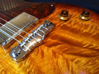 The one and only pickup on this particular 'Brave' is a Gibson Tony Iommi signature model humbucker.  Incredibly articulate, especially when rolled back for cleaner tones, but full and gloriously overdriven when rolled to 10.
