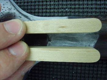 Reinforcement stringers are cut from hard rock maple.
