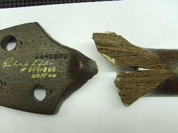 This is a rather clean break at the base/volute section of the headstock.
