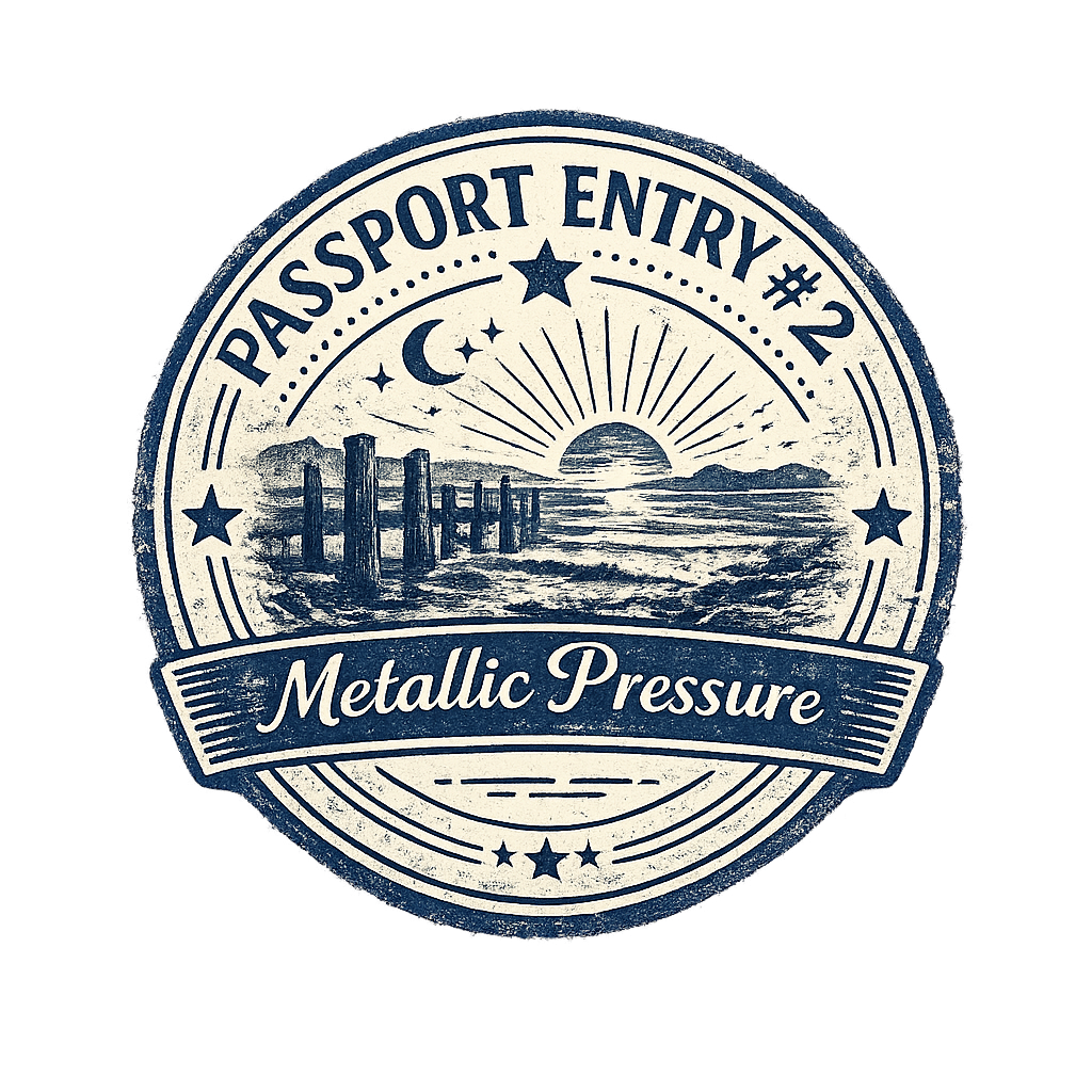 Passport Entry #2 stamp — Metallic Pressure