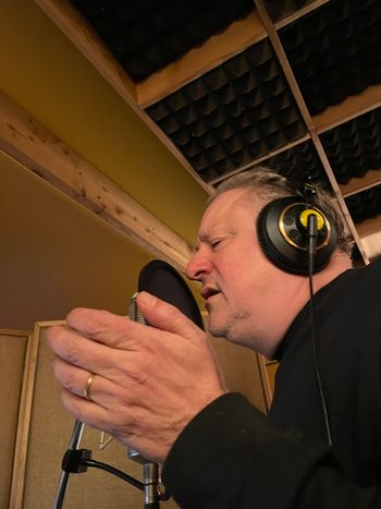 Late April, 2024 and Frank is delivering final lead vocals, Critical Misunderstandings On The Precipice album sessions.

