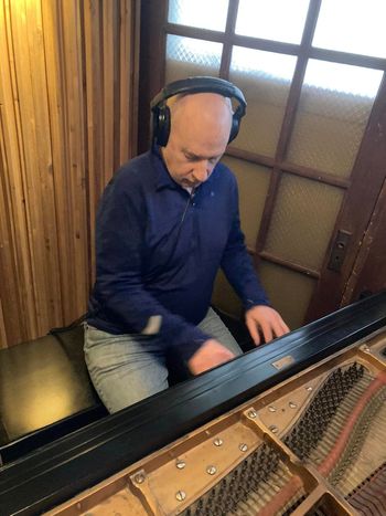 John adds some beautiful piano, Critical Misunderstandings On The Precipice album sessions at Bova Sound!
