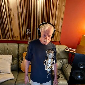 Michael Belanger, of Five Man Electrical Band fame, in the studio singing backing/harmony vocals Critical Misunderstandings On The Precipice album sessions!
