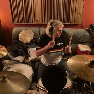 Gord Finley rockin' the house at Bova Sound during Critical Misunderstandings On The Precipice sessions.

