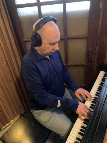 John adds some beautiful piano, Critical Misunderstandings On The Precipice album sessions at Bova Sound!
