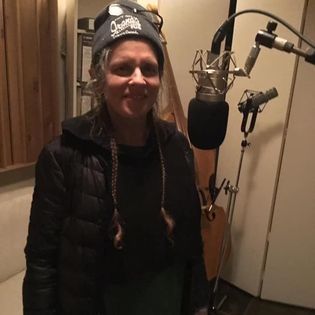 Rebecca singing beautiful harmonies/backing vocals during Tendrils album sessions.
