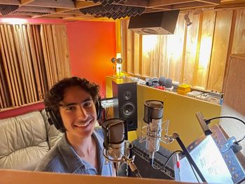 Jeremy Abboud adding backing/harmony vocals in the studio, Critical Misunderstandings On The Precipice album sessions!
