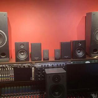 Studio scene Critical Misunderstandings On The Precipice sessions.

