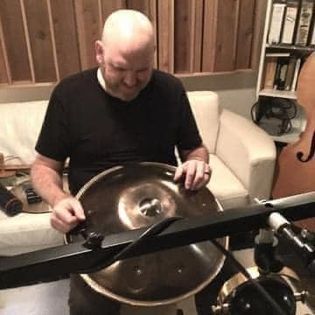 Jesse on handpan during Tendrils album sessions.
