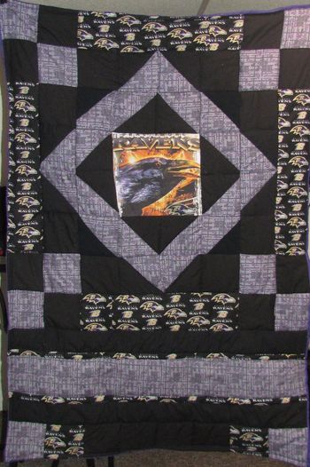 Caw! Ravens quilt (twin-size) - $90
