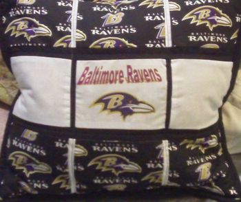 Item #1015. Ravens throw pillow - $30

