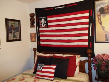 Obama flag on display
