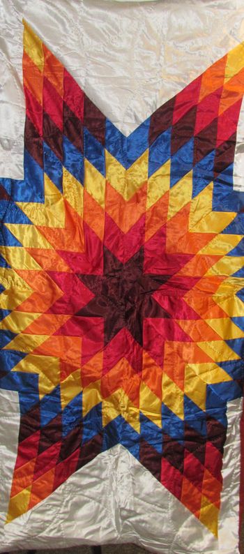 2-sided display quilt - $100 (Side 2, "Multicolor Sunburst")
