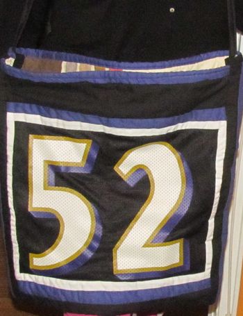 Ray Lewis shoulder bag (front) - $35
