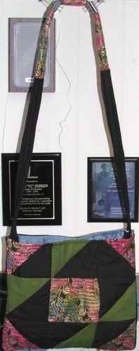 African shoulder bag, black over green (Velcro) - $30
