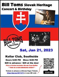 Bill Toms Slovak Heritage Concert