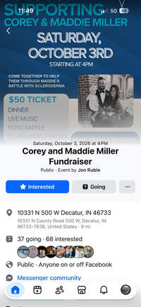 Corey and Maddie Miller Fundraiser- Band