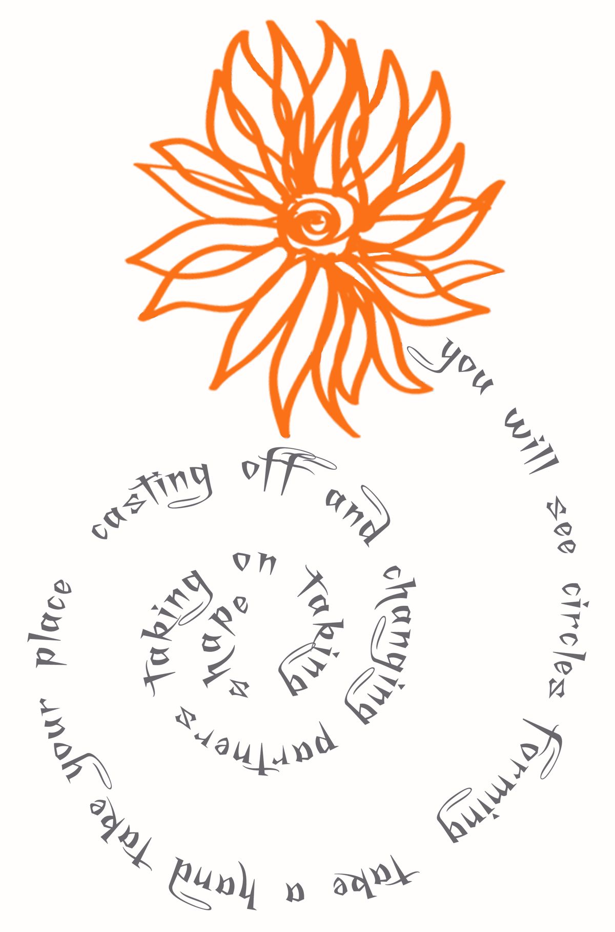 "In the Garden" eyeflower/lyric large poster
