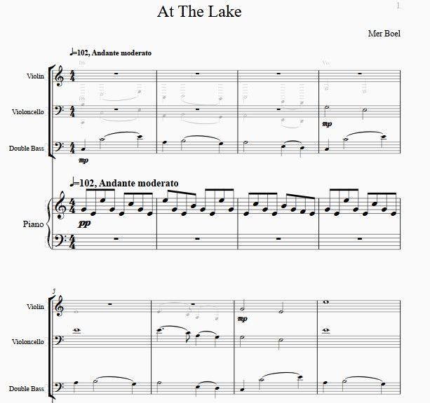 At The Lake (full score and parts), revised March 2025