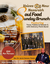 Voices of New Nazareth Soul Food Sunday Brunch Ft. Tricia Tribble & Ronnie G w/ Delivery Point