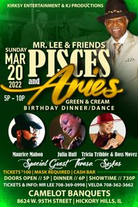 Mr Lee & Friends Pisces & Aries (Green & Cream) Birthday Dinner /Dance