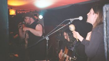 Live at The Duck Inn w/Bonepony ~ Evansville, IN: Tramp, fiddle; Nick Nguyen, guitar; Scott Johnson, bgv/percussion (all photos with Bonepony courtesy of Todd Farrington and Russ Wronski)
