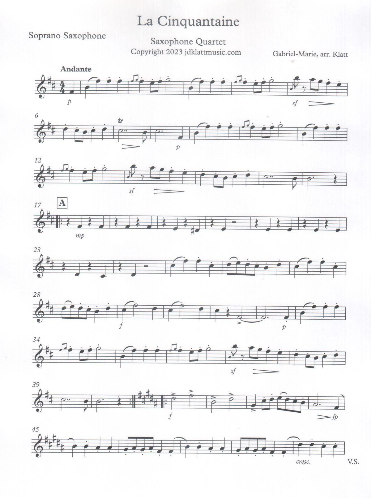 La CInquantaine saxophone quartet