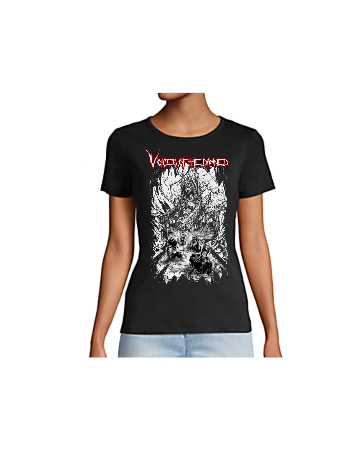 "Damned Souls" Women's Baby Doll Graphic Tee