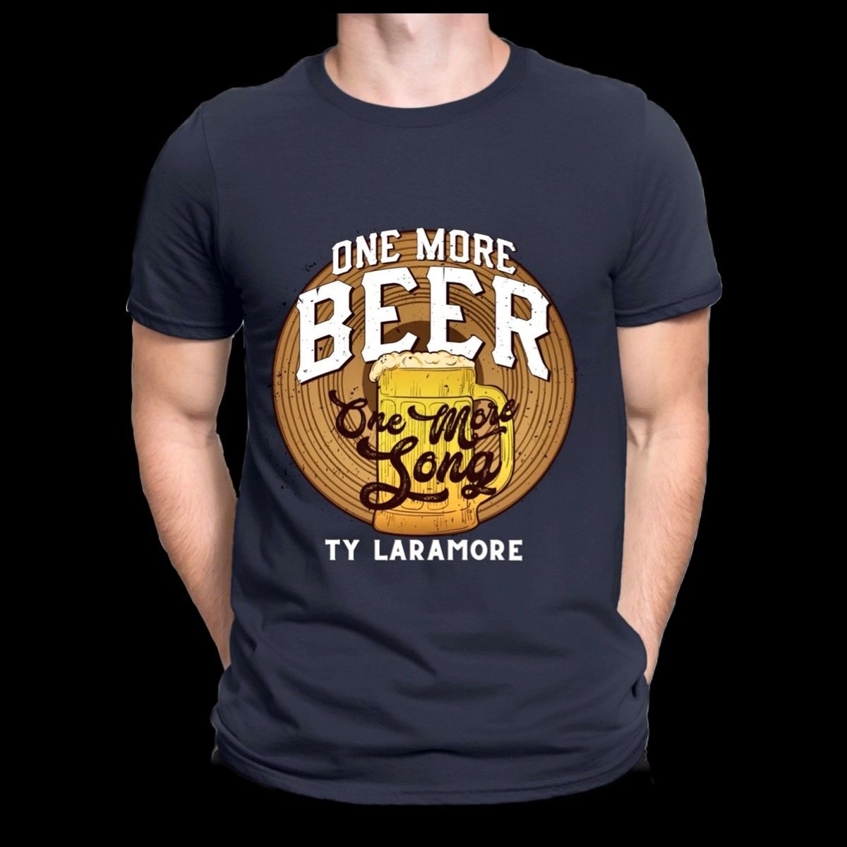Unisex "One More Beer" T-Shirt -Navy